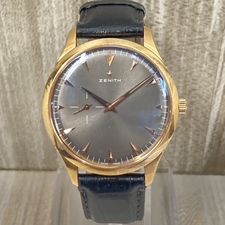 エコスタイル銀座本店で、ゼニスの750素材の18.2010.681エリートウルトラシン自動巻き腕時計を買取いたしました。状態は使用感の強いお品物です。