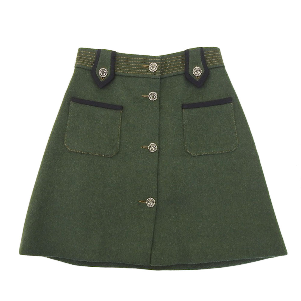 ミュウミュウの19年 リボン刻印ボタン付き ローデンスカートの買取実績です。