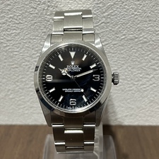 エコスタイル浜松入野店で、ロレックスのRef番号が114270のY番のエクスプローラーⅠというモデルの自動巻き時計を買取ました。状態は若干の使用感がある中古品です。