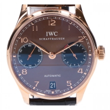 エコスタイル広尾店でIWCのIW500124、ポルトギーゼ7デイズパワーリザーブシースルーバック自動巻き腕時計を買取いたしました。状態は綺麗な状態の中古美品です。